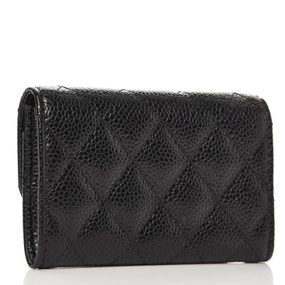 Chanel Caviar Quilted Flap Card Holder Black 4 of 8