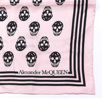 Alexander McQueen Silk Skull Scarf Pink Black 2 of 4