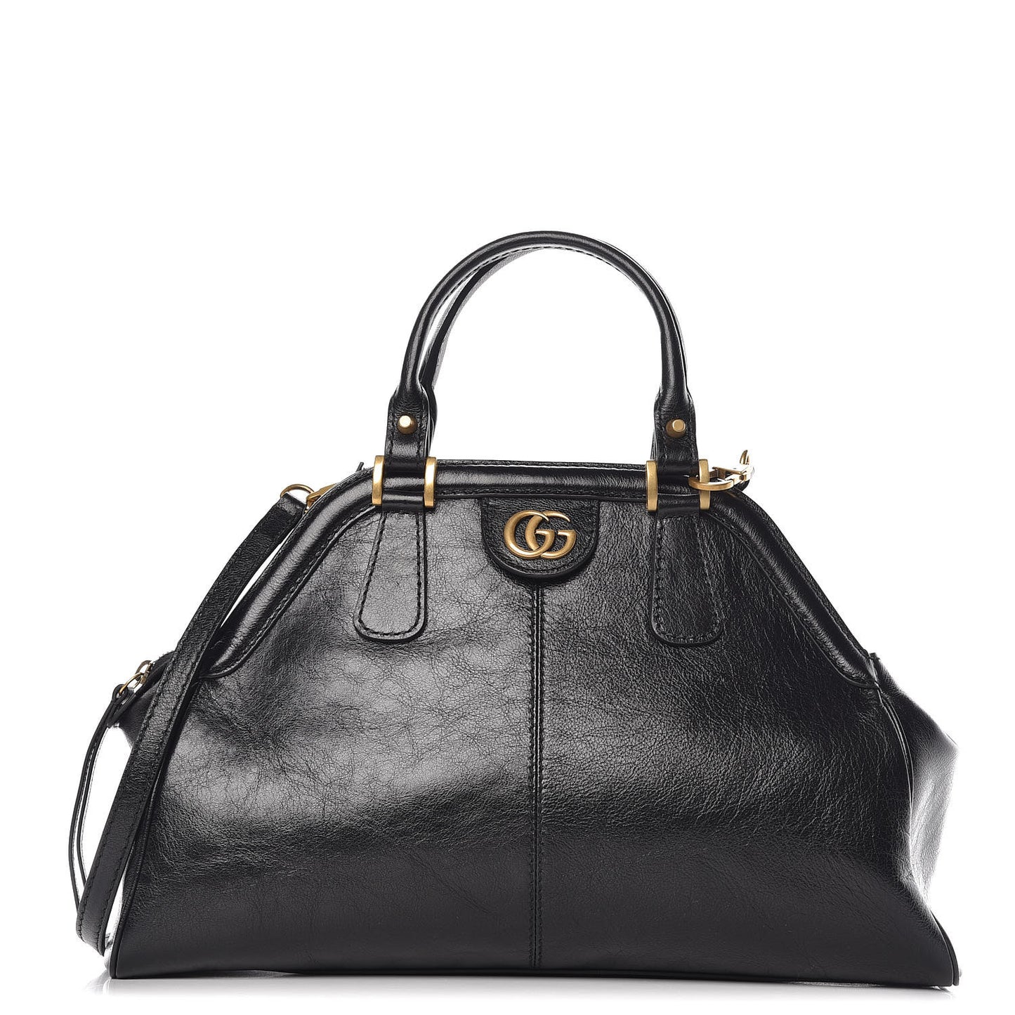 Calfskin Medium Re(Belle) Top Handle Bag Black