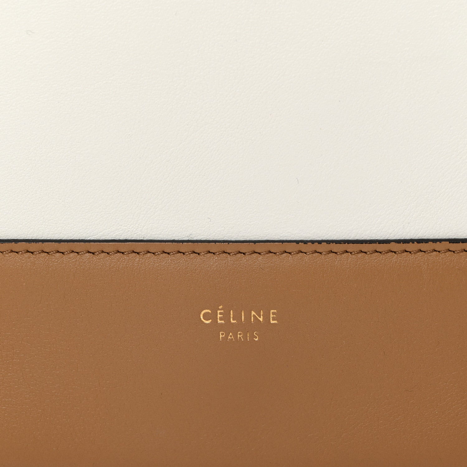 Celine Shiny Smooth Calfskin Medium Frame Shoulder Bag Tan Optic White 6 of 12