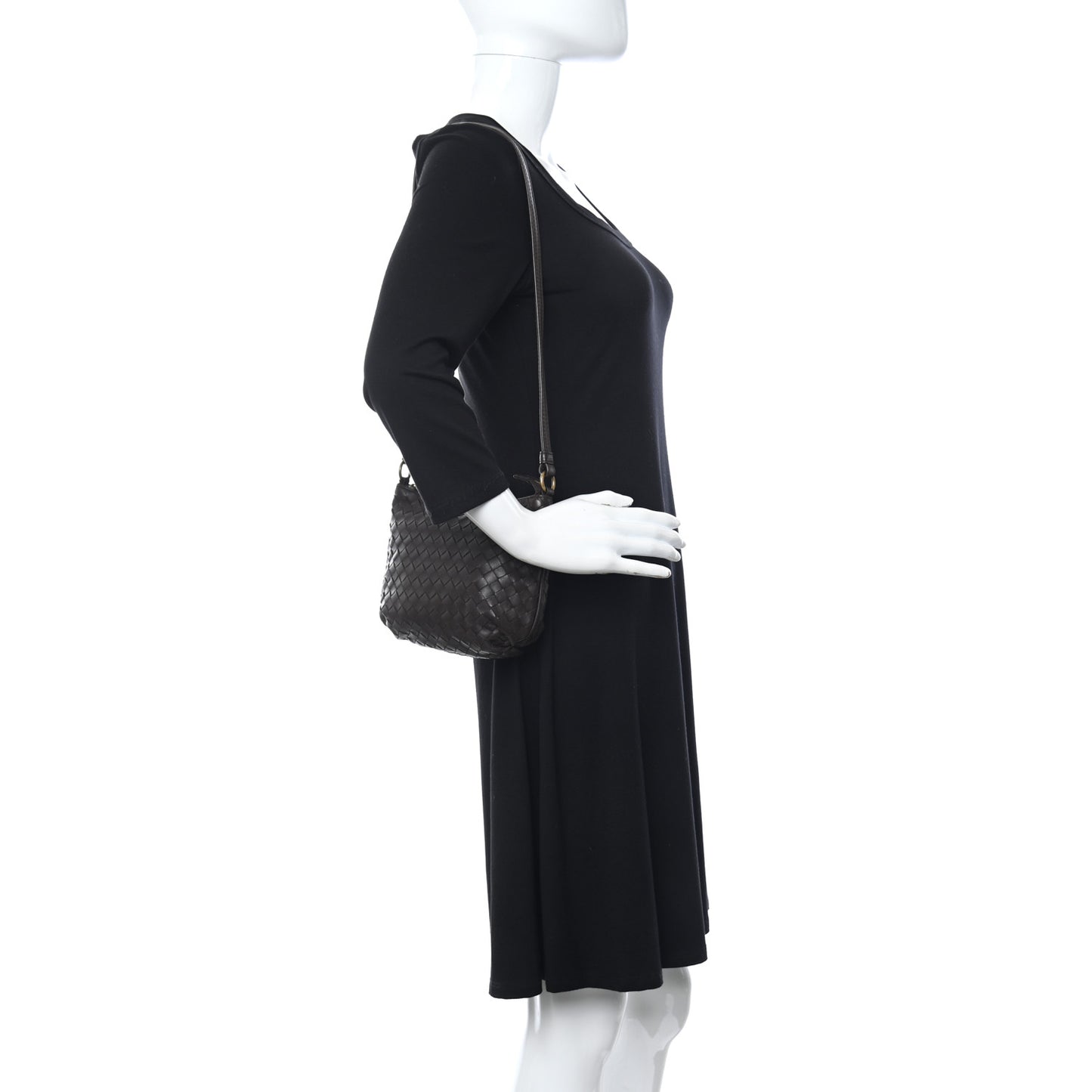 Nappa Intrecciato Crossbody Ebano