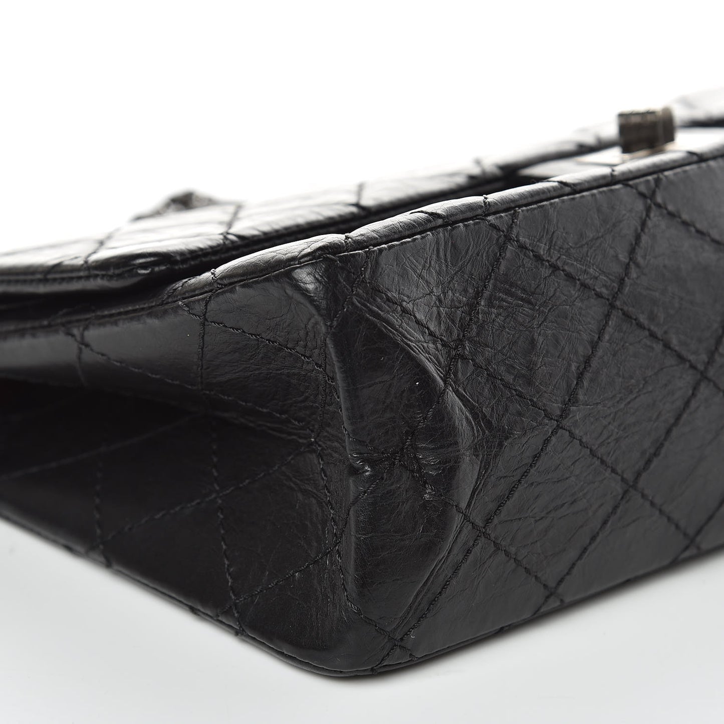 Aged Calfskin Quilted 2.55 Reissue 226 Flap Black