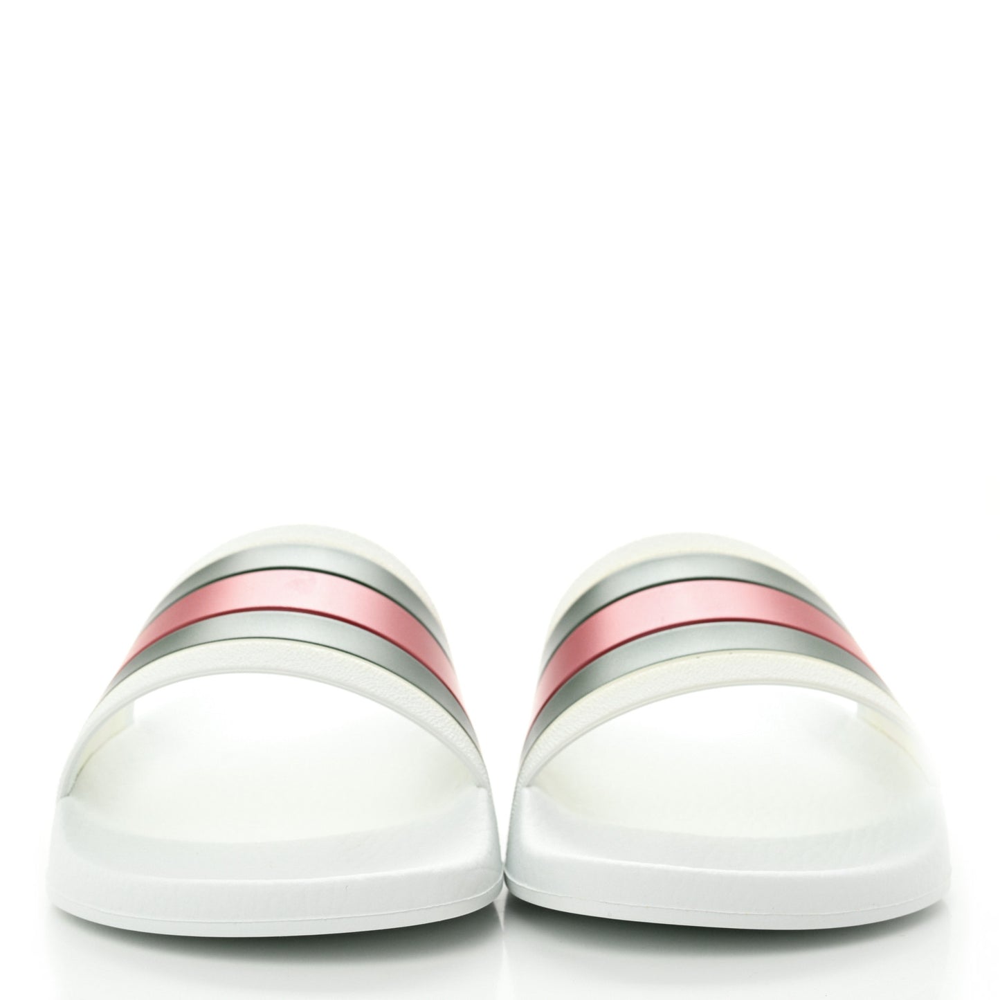 Rubber Web Mens Pool Slide Sandals 7 White Green Red