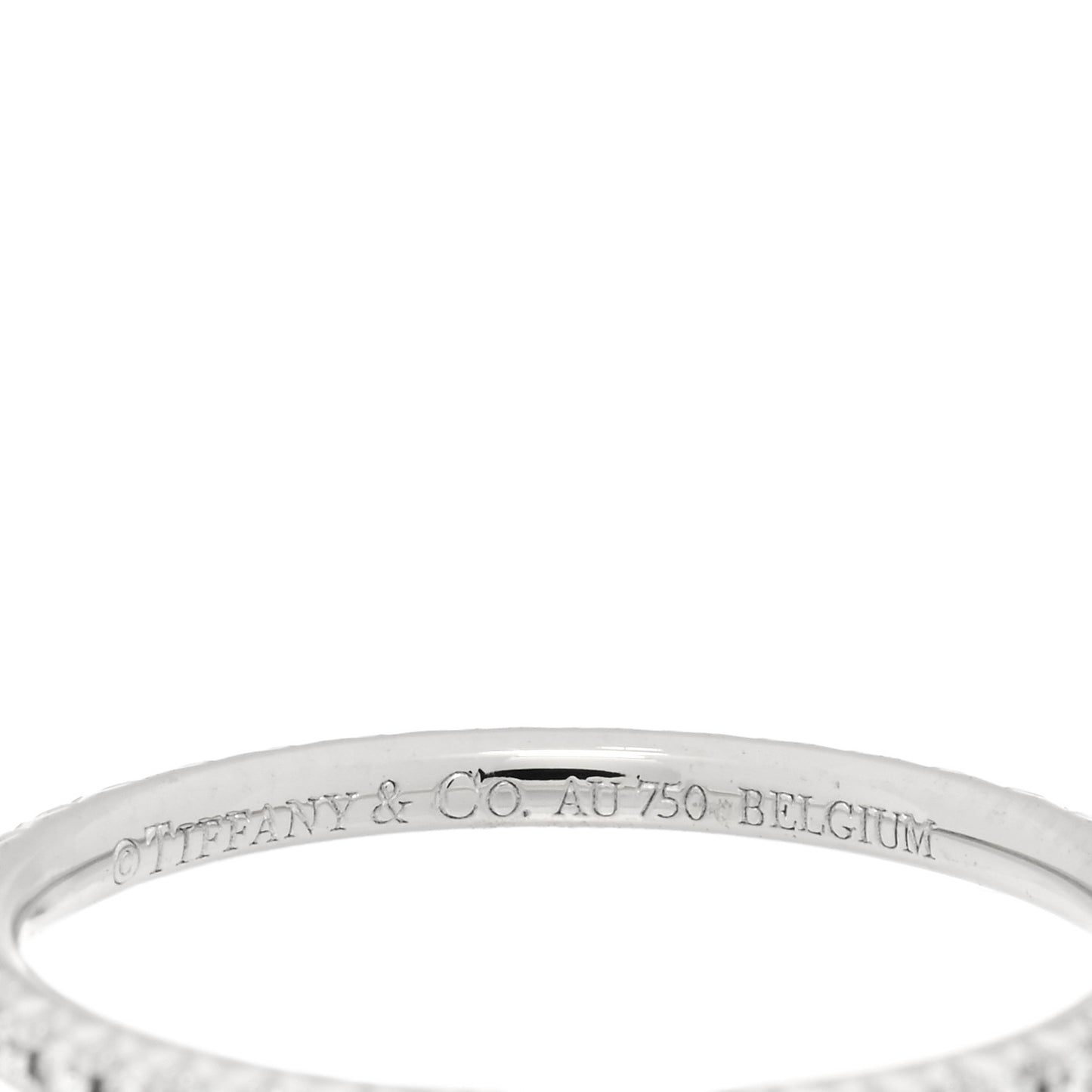 18K White Gold Diamond Metro Band Ring 47 4