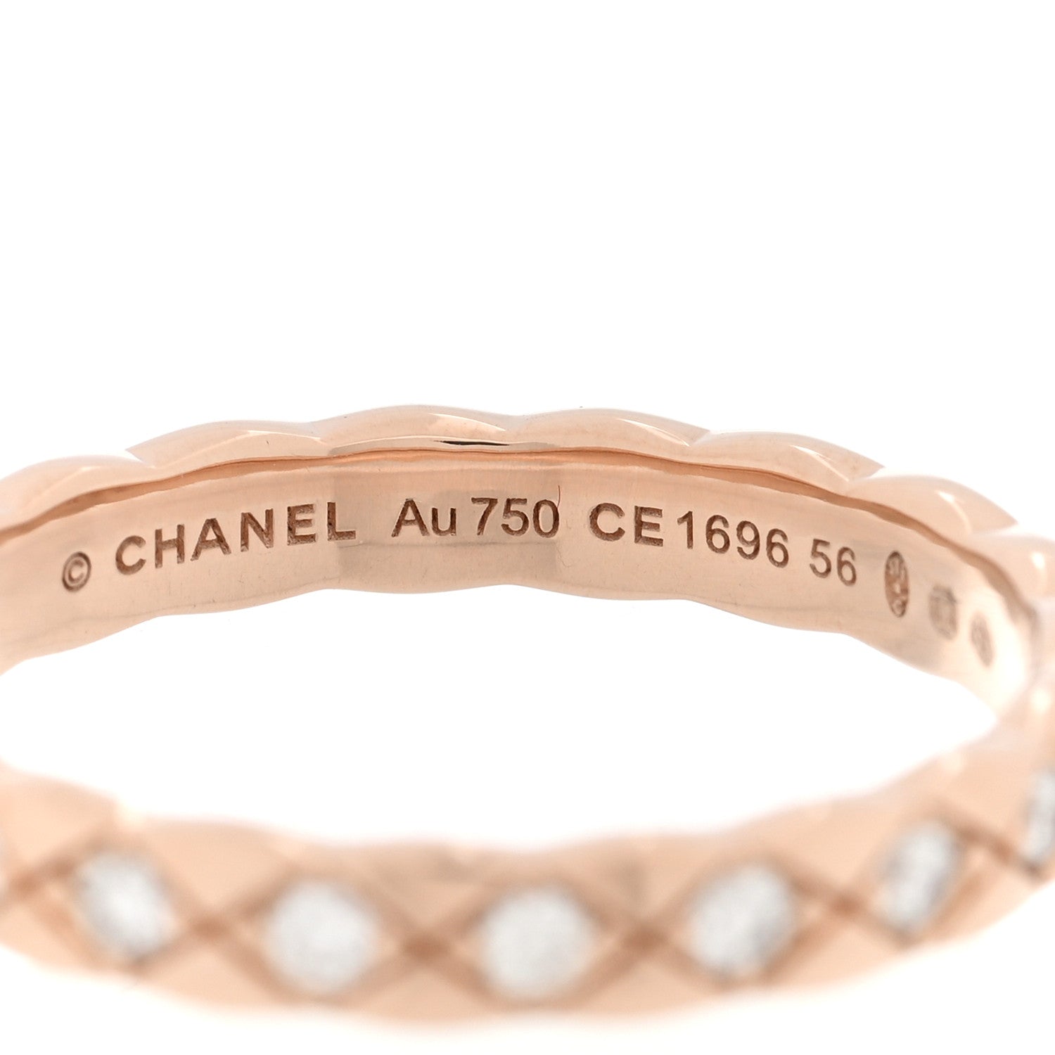 Chanel 18K Beige Gold Diamond Mini Coco Crush Ring 56 7.5 4 of 4