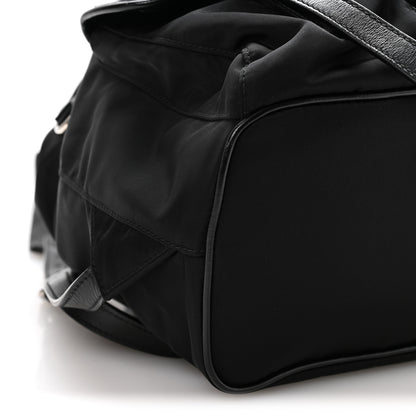 Prada Tessuto Nylon Soft Calfskin Backpack Black 10 of 11