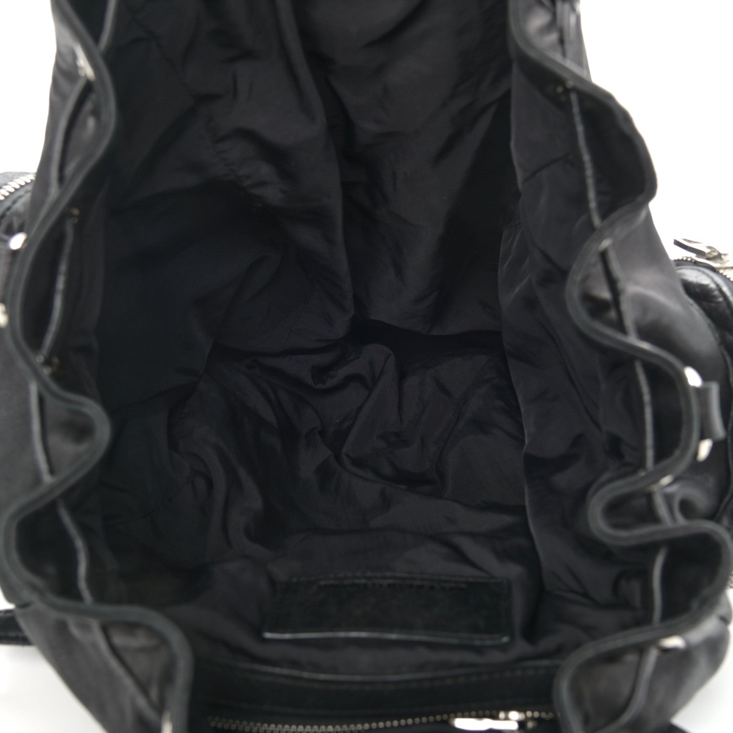 Alexander Wang Lambskin Marti Backpack Bag Washed Black Rhodium Hardware 7 of 11