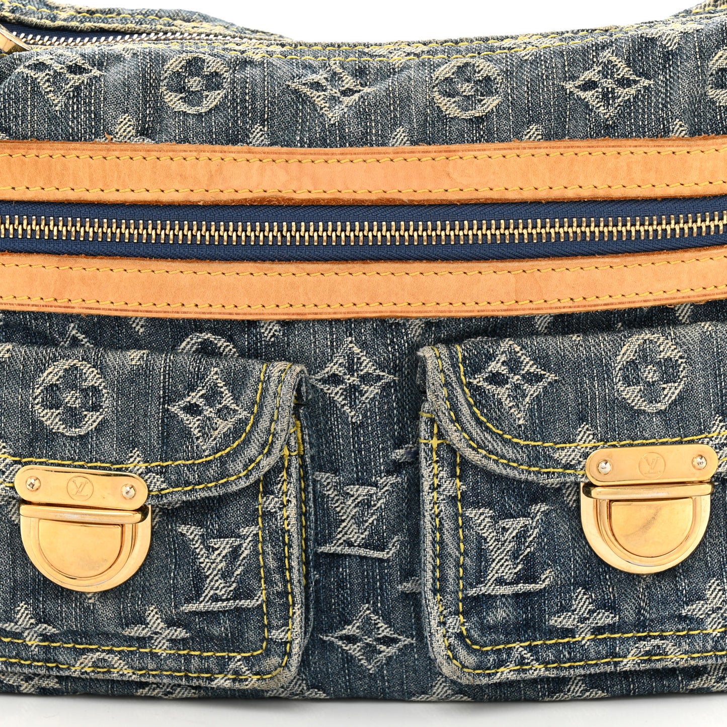 Monogram Denim Baggy PM Blue
