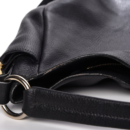 Prada Vitello Daino Side Zip Pocket Hobo Black 14 of 15
