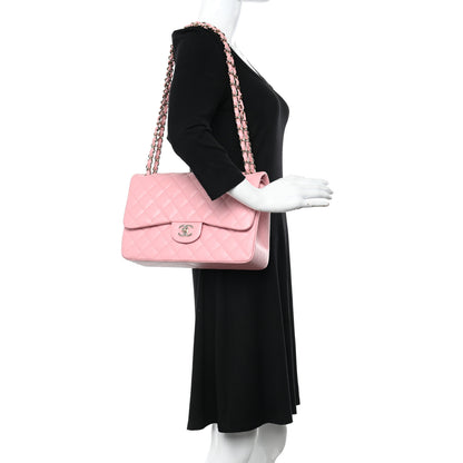 Chanel Caviar Quilted Jumbo Double Flap Pink 2 of 12