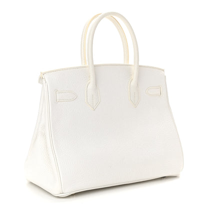 Hermes Taurillon Clemence Birkin 30 White 2 of 11