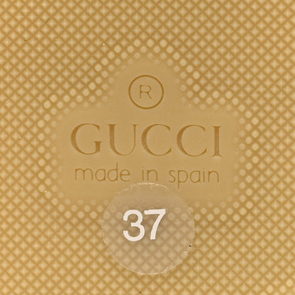 Gucci Canvas GG Ankle Wrap Platform Espadrille Wedges 37 Mystic White Royale Blue 6 of 8