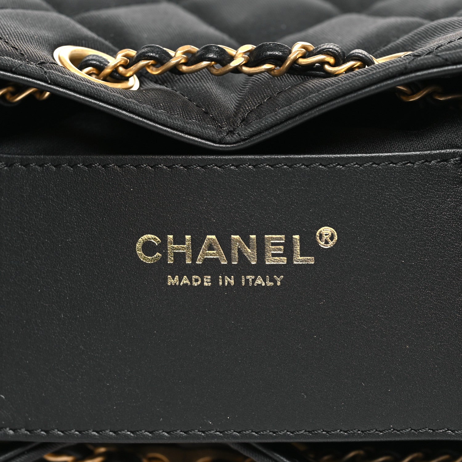 Chanel Canvas Quilted Small Chanel 25 Handbag Black 6 of 10