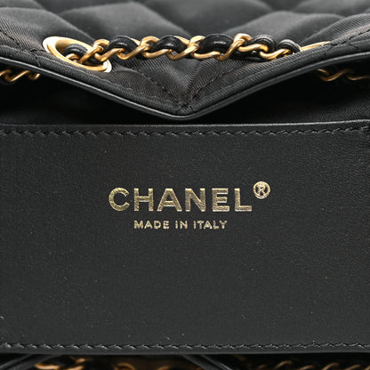 Chanel Canvas Quilted Small Chanel 25 Handbag Black 6 of 10