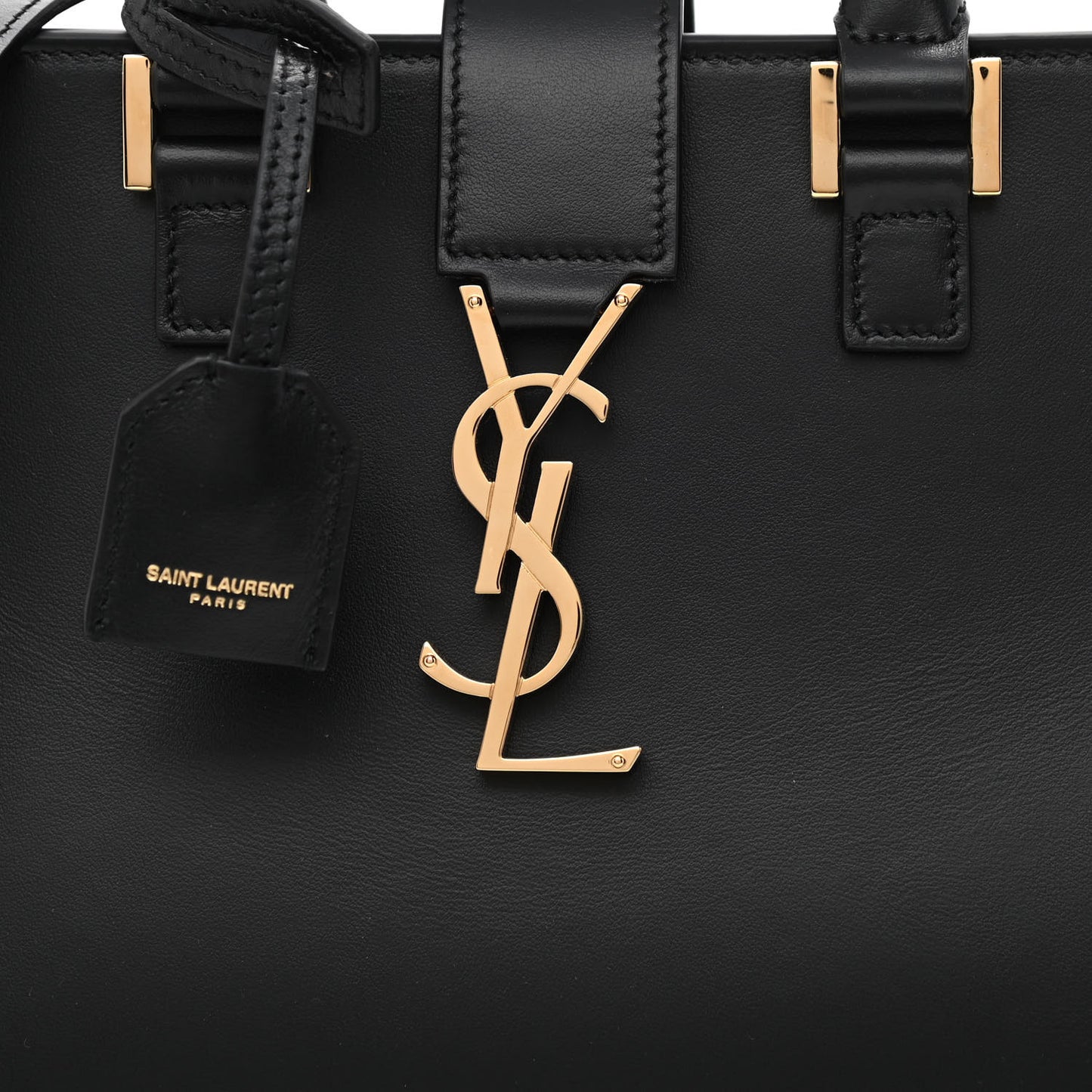Calfskin Monogram Baby Cabas Black