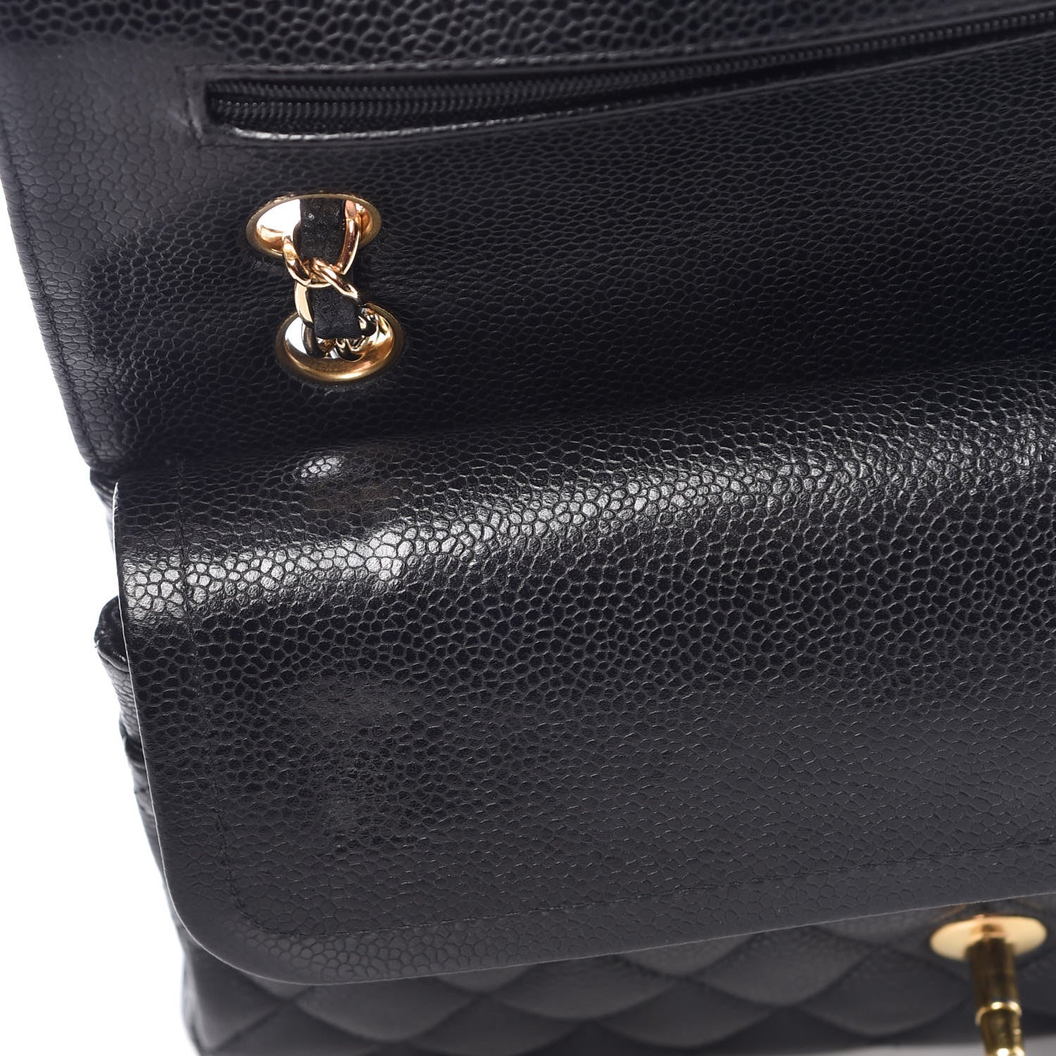 Chanel Caviar Quilted Medium Double Flap Black 11 of 12