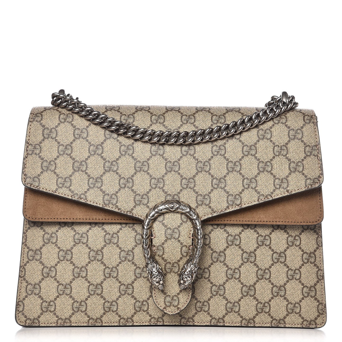 GG Supreme Monogram Medium Dionysus Shoulder Bag Taupe