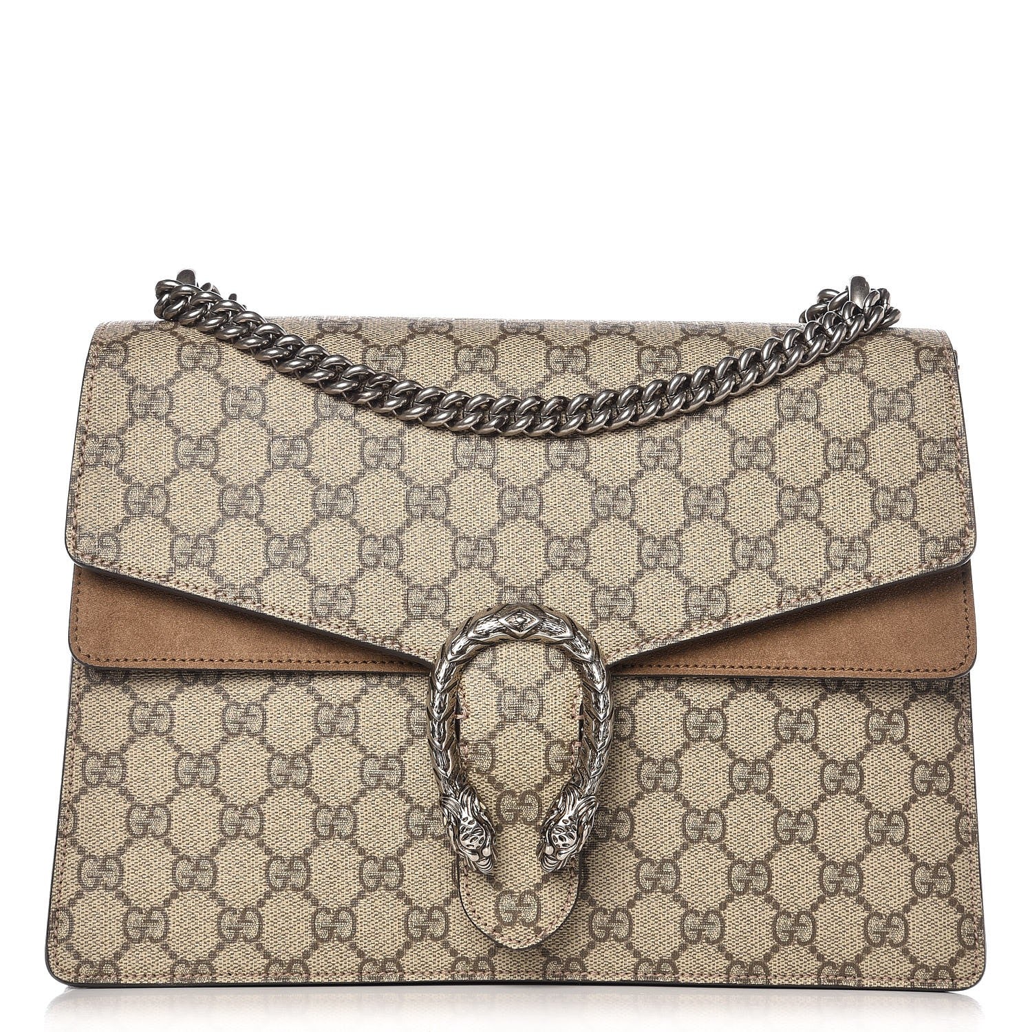Gucci GG Supreme Monogram Medium Dionysus Shoulder Bag Taupe 1 of 11
