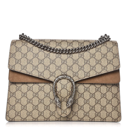 Gucci GG Supreme Monogram Medium Dionysus Shoulder Bag Taupe 1 of 11