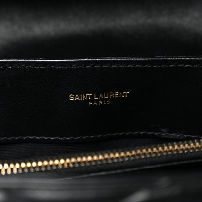Saint Laurent Calfskin Y Quilted Monogram Small Loulou Chain Satchel Black 6 of 10