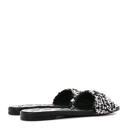 Chanel Tweed CC Chain Mule Sandal 41 Multicolor 4 of 9