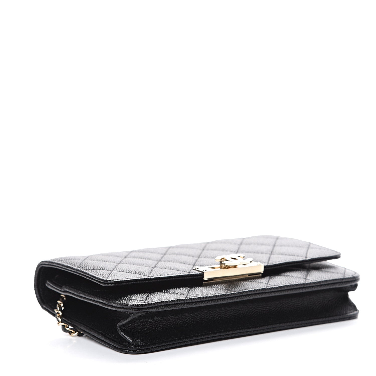 Chanel Caviar Quilted Golden Class Wallet On Chain WOC Black 3 of 11