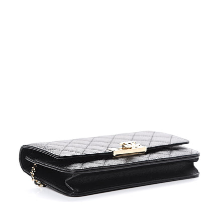 Chanel Caviar Quilted Golden Class Wallet On Chain WOC Black 3 of 11