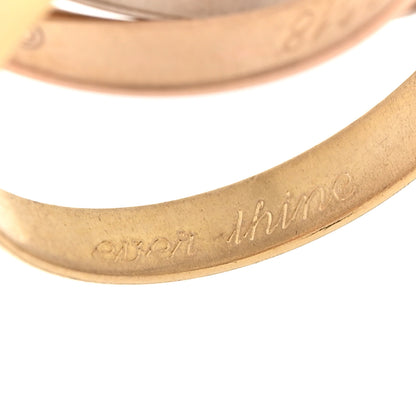 Cartier 18K Pink Yellow White Gold Small Trinity Ring 48 4.5 6 of 7