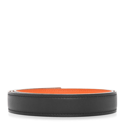 Hermes Swift Epsom 24mm Belt Strap 80 32 Orange Black 2 of 5