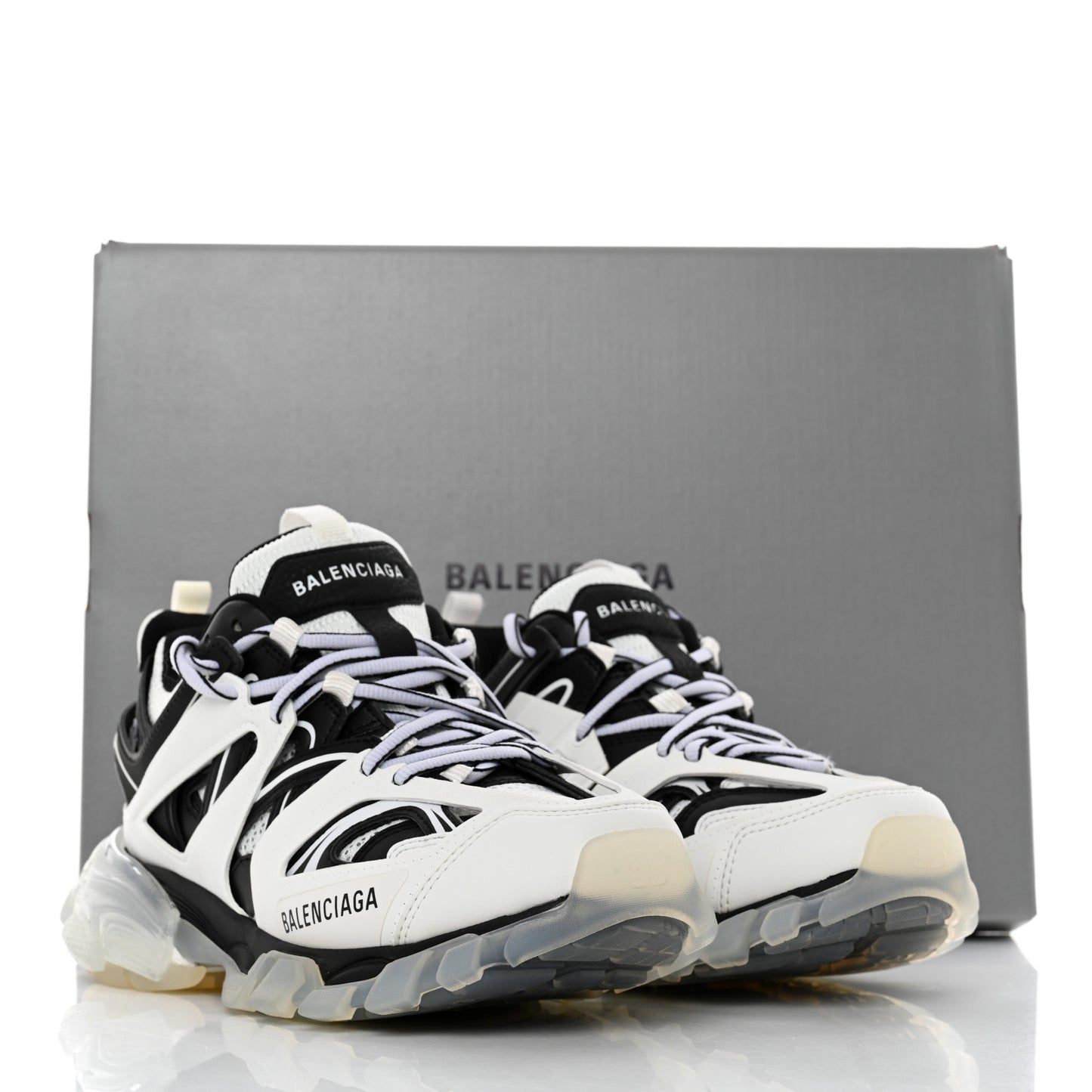 Rubber Mesh Fabric Bi-Color Clear Sole Womens Track Sneakers 37 White Black