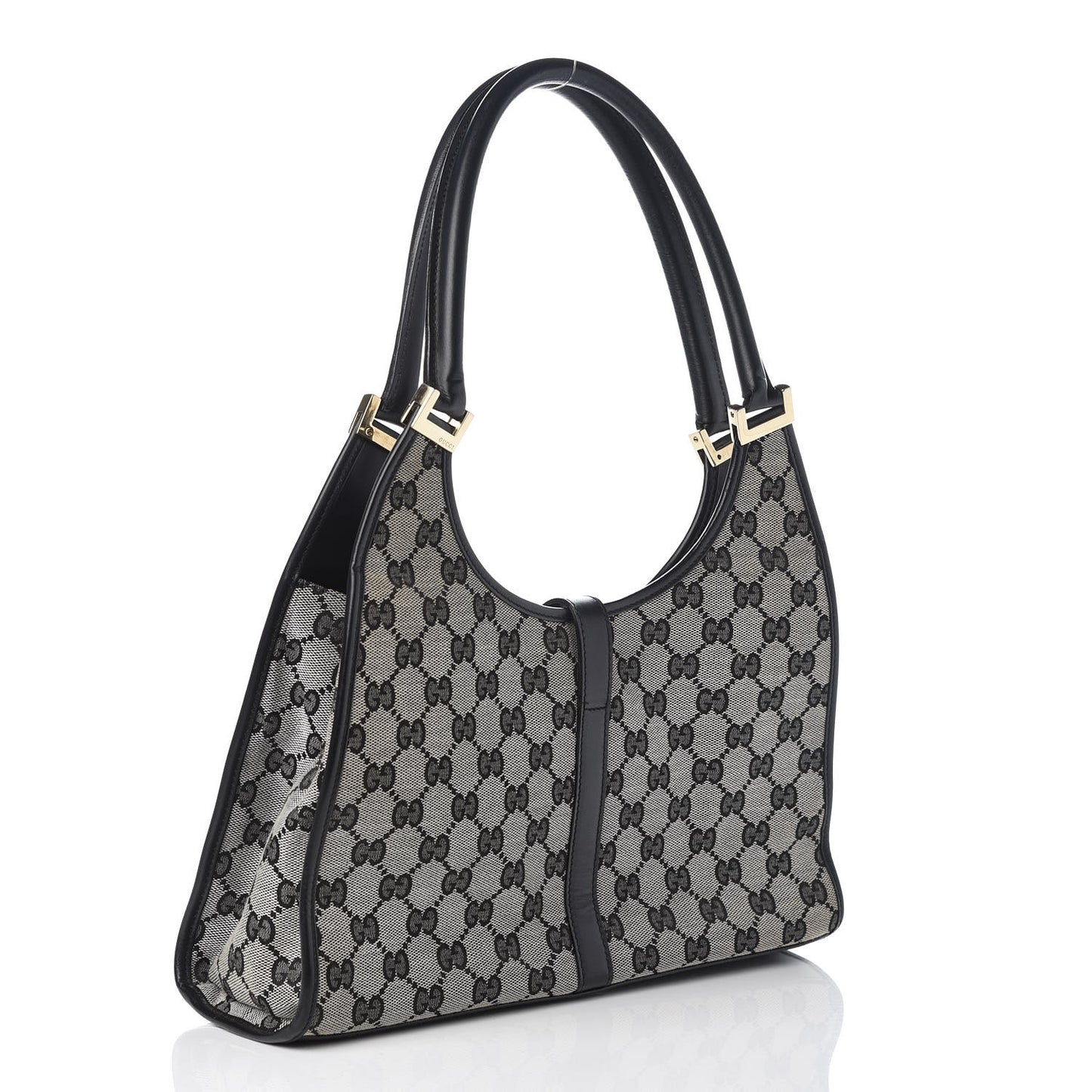 Monogram Bardot Shoulder Bag Black