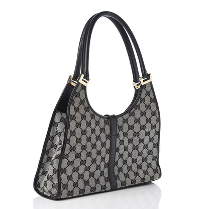 Gucci Monogram Bardot Shoulder Bag Black 3 of 8