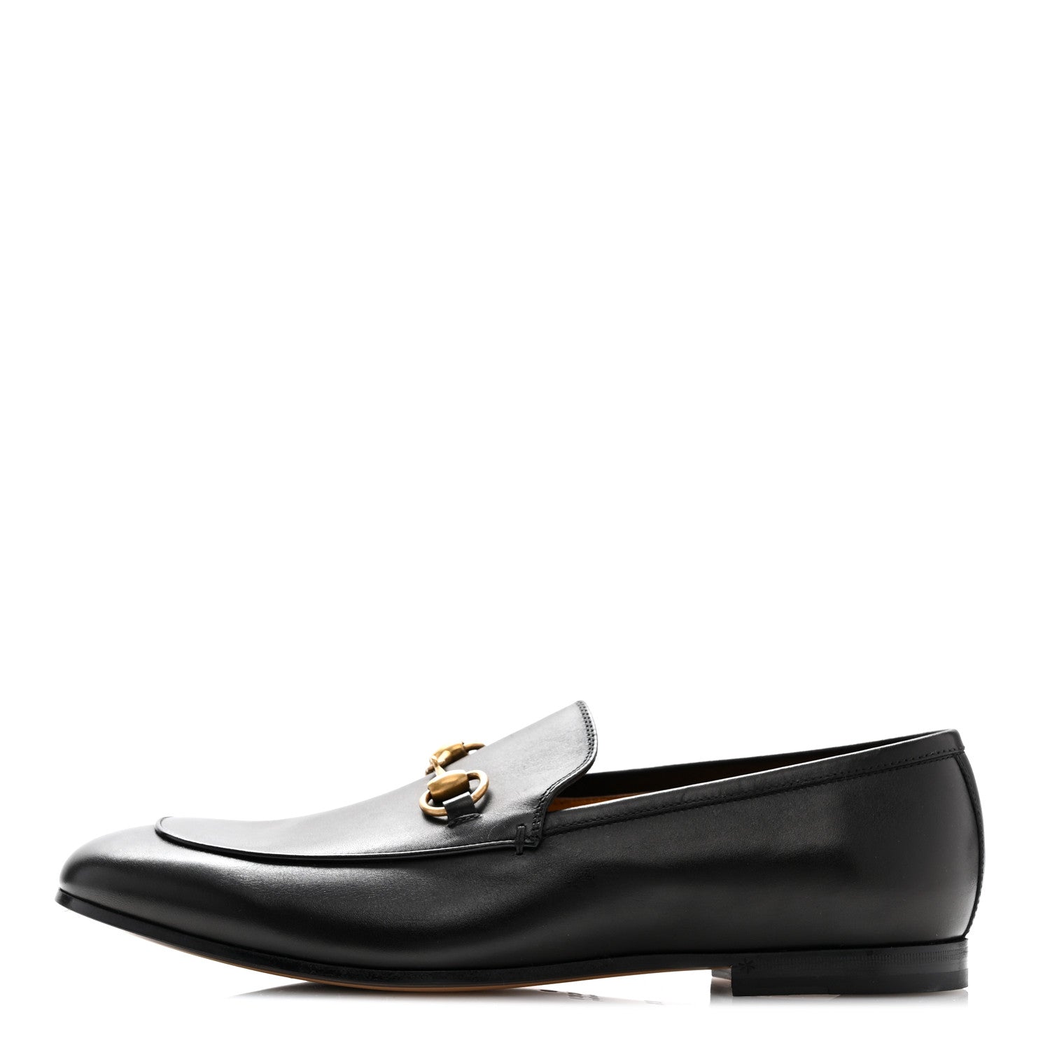 Gucci Calfskin Horsebit Mens Jordaan Loafers 8.5 Black 1 of 9