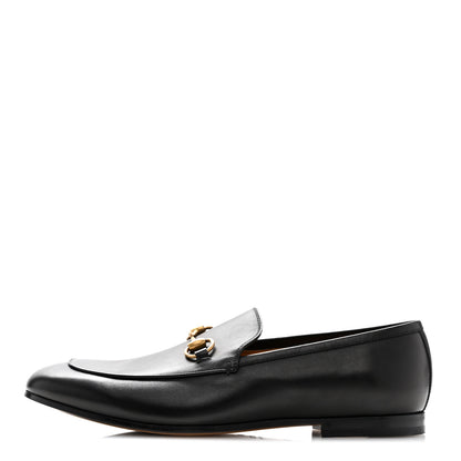 Gucci Calfskin Horsebit Mens Jordaan Loafers 8.5 Black 1 of 9