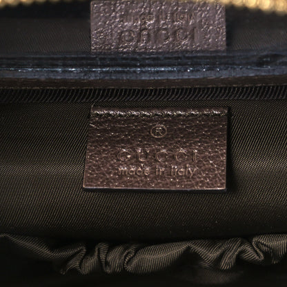 Gucci GG Supreme Monogram Textured Calfskin Web Ophidia Vanity Cosmetic Case Beige Ebony New Acero 6 of 10