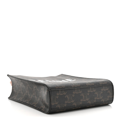 Celine Triomphe Canvas Calfskin Mini Vertical Cabas Tan 4 of 12