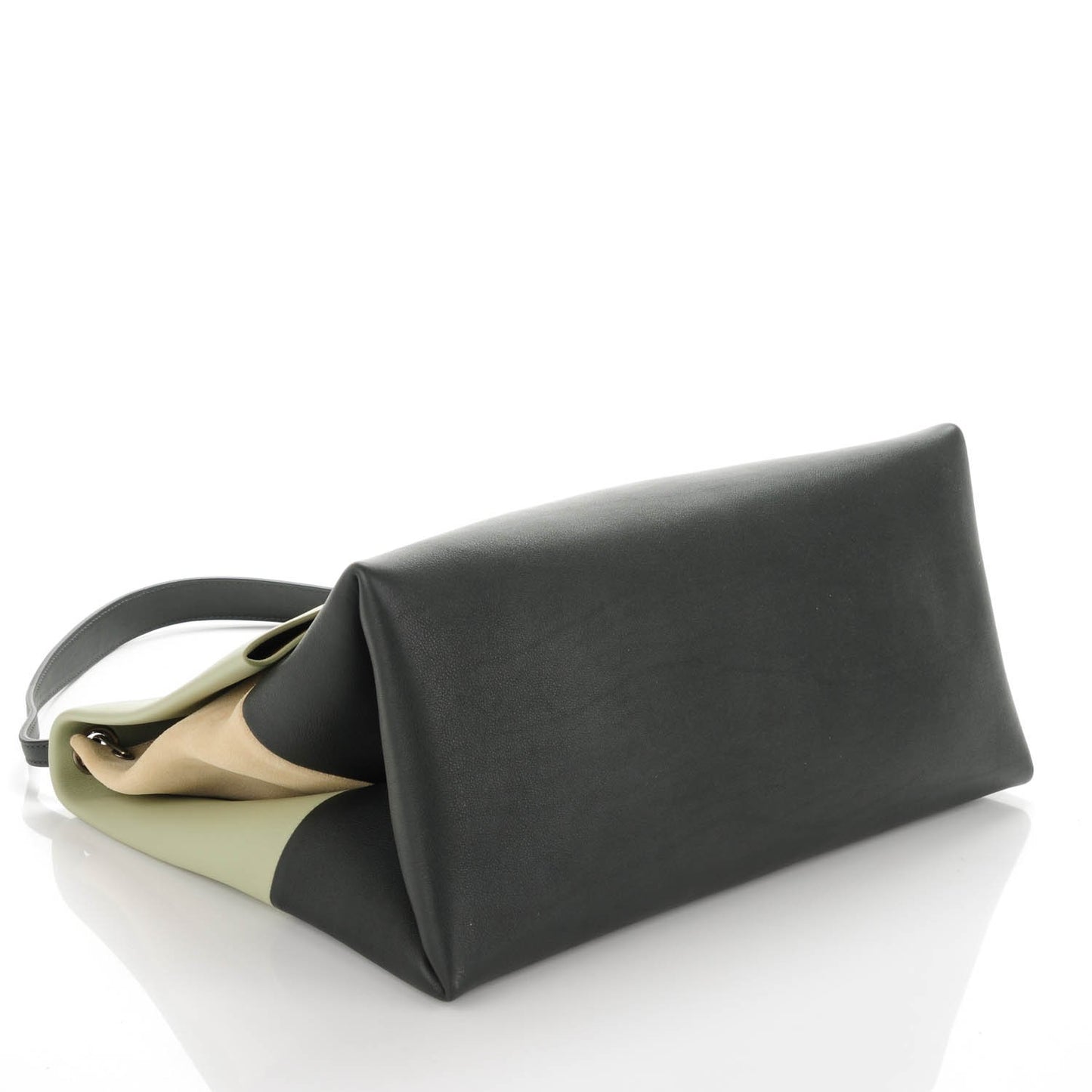 Calfskin Suede All Soft Shoulder Bag Pistachio