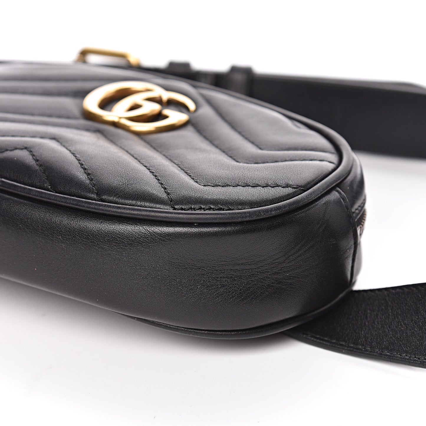 Calfskin Matelasse GG Marmont Belt Bag 85 34 Black