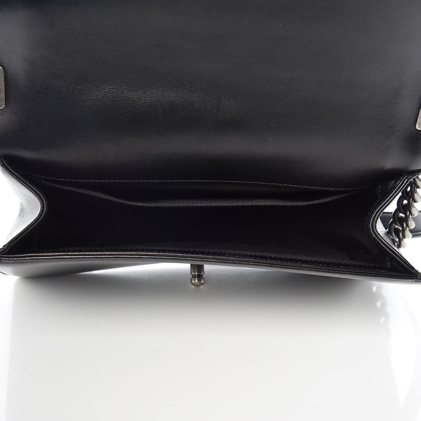 Lambskin Quilted Medium Boy Flap Black