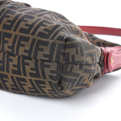 Fendi Zucca Cuoio Lucido Chef Hobo Tobacco Rosso Scuro 8 of 8