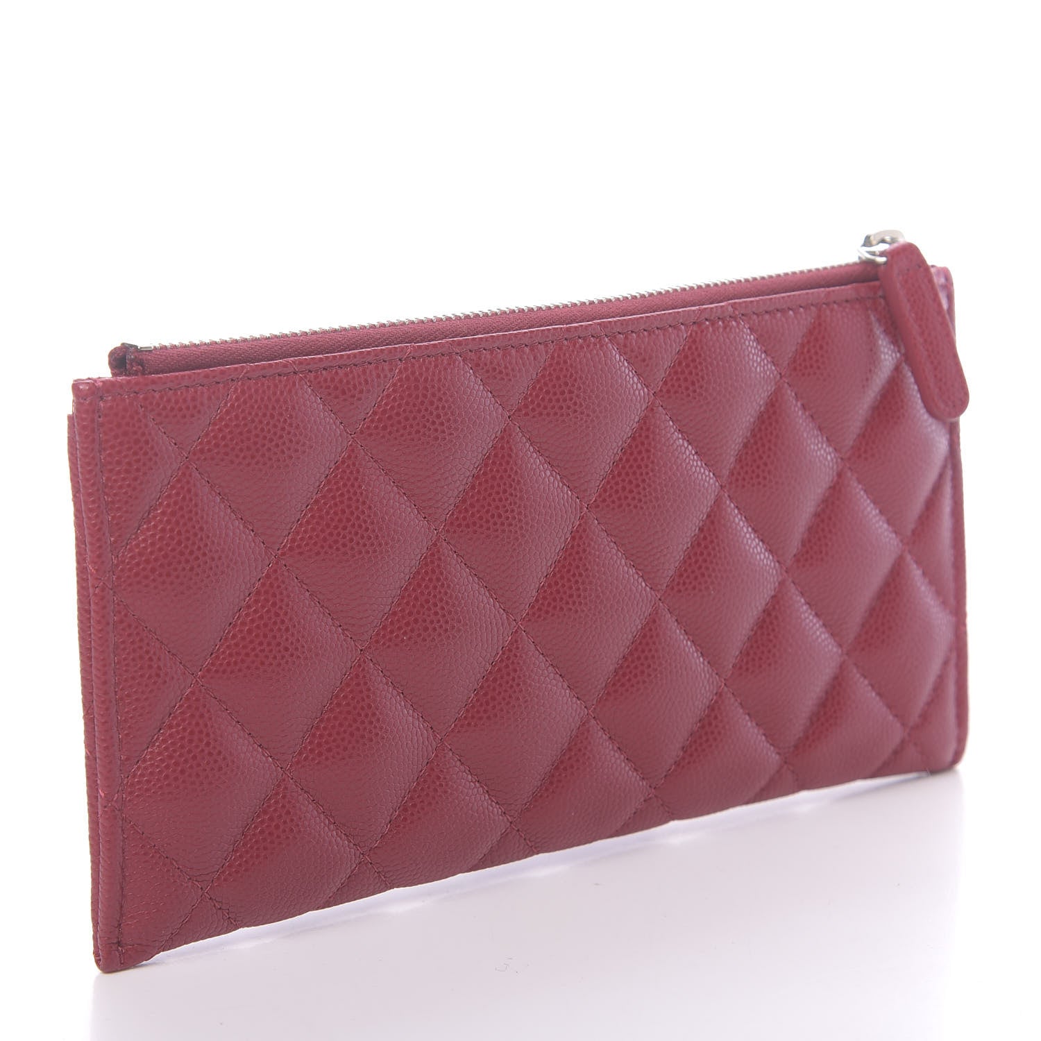 Chanel Caviar Quilted Classic Zip Pouch Dark Pink 3 of 8