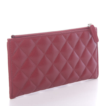 Chanel Caviar Quilted Classic Zip Pouch Dark Pink 3 of 8