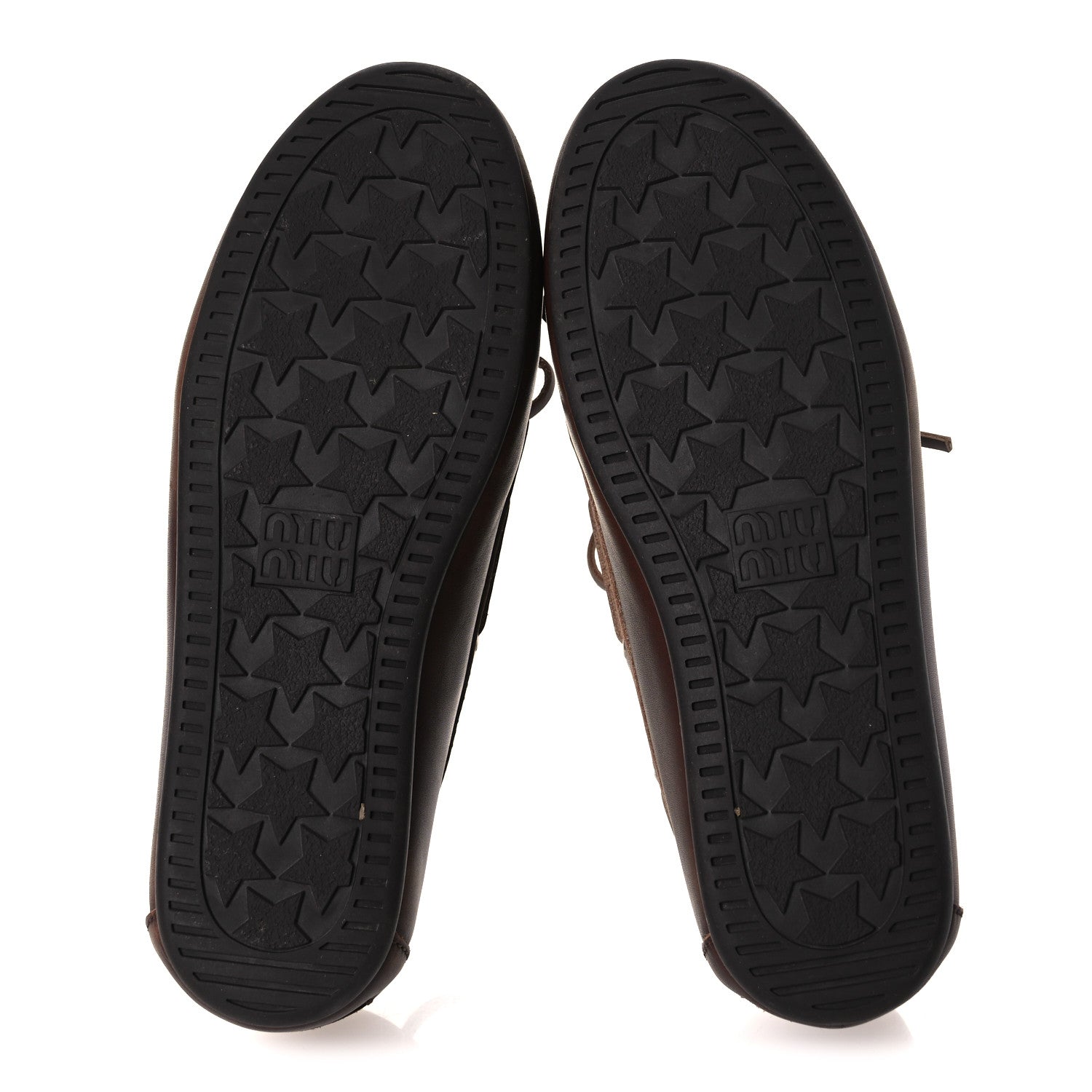 Miu Miu Vitello Deco Boat Loafers 38 Sienna 7 of 11