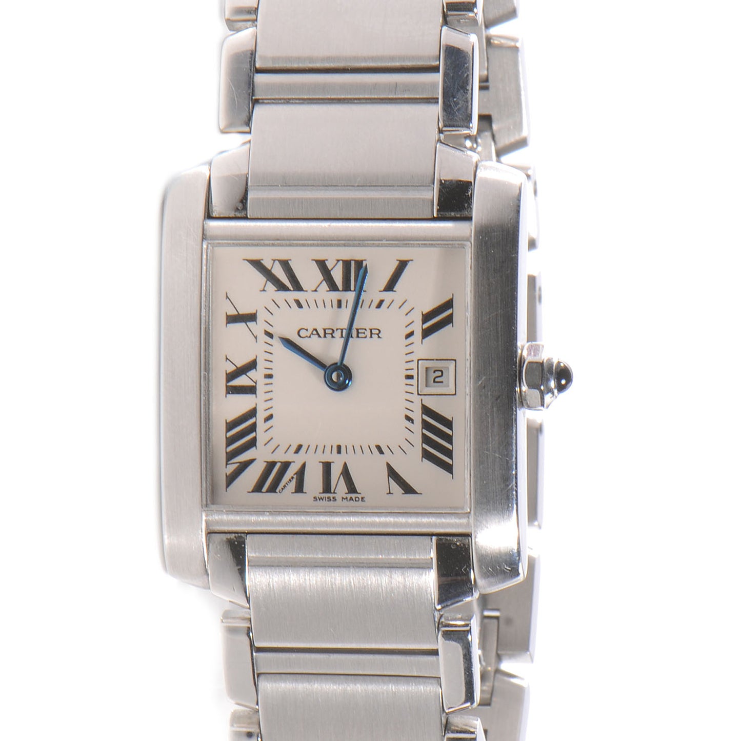 Stainless Steel 25mm Tank Francaise Quartz Watch