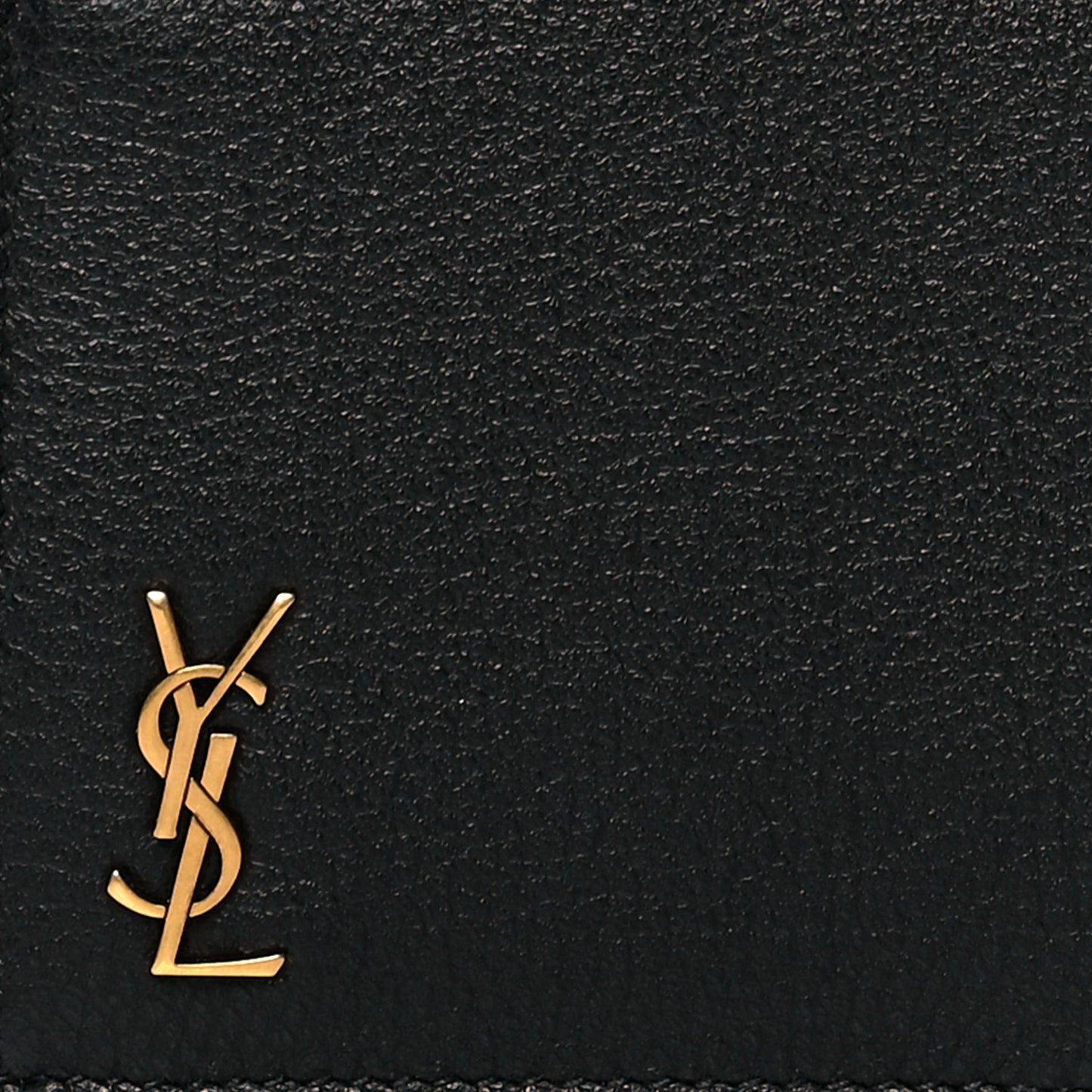 Grained Calfskin Monogram 5 Fragments Zip Pouch Card Holder Black