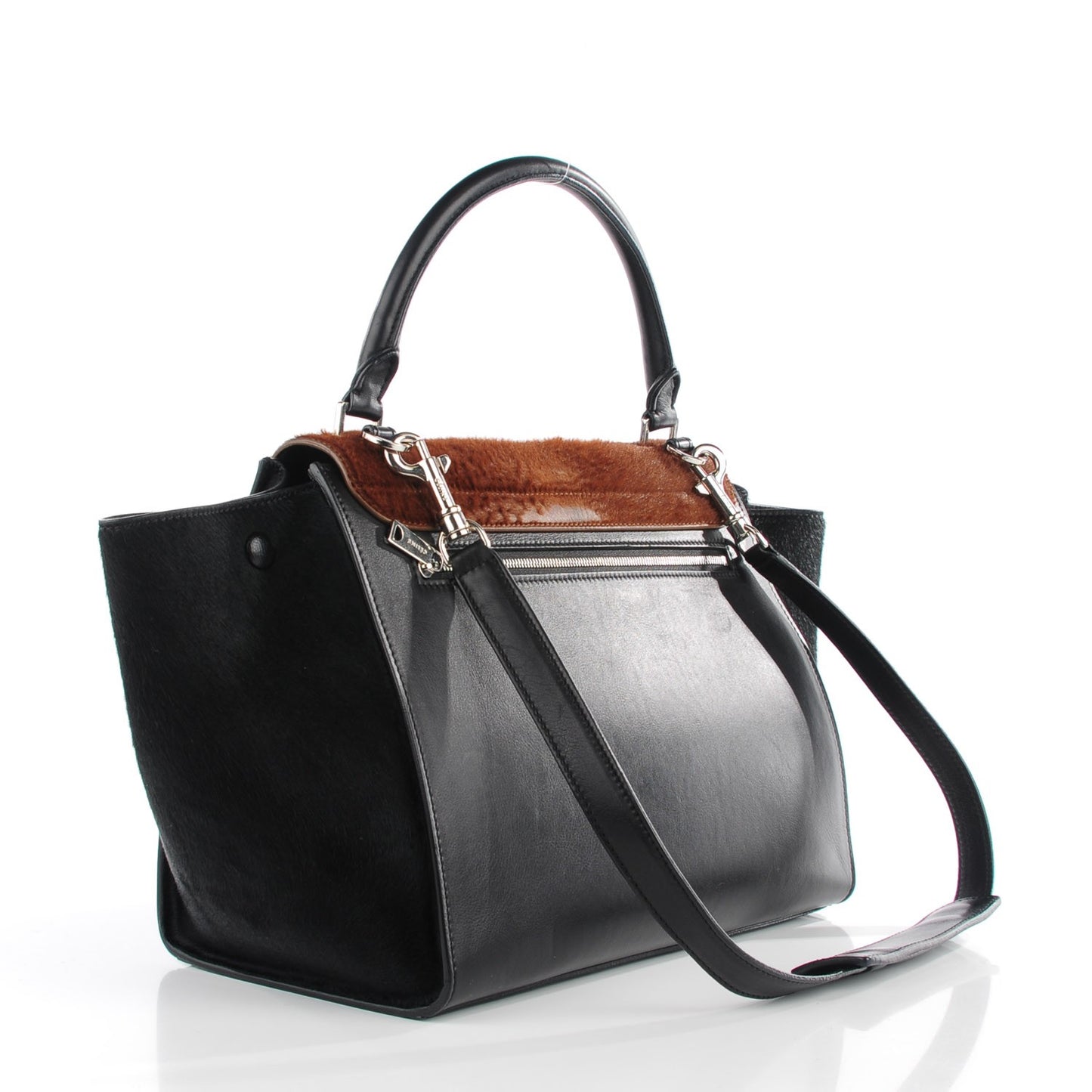 Pony Hair Smooth Calfskin Medium Tri-Color Trapeze