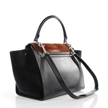 Celine Pony Hair Smooth Calfskin Medium Tri-Color Trapeze 3 of 8