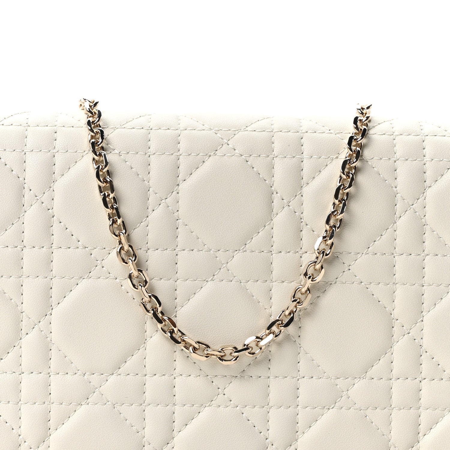 Christian Dior Lambskin Cannage Lady Dior Pouch Latte 9 of 11