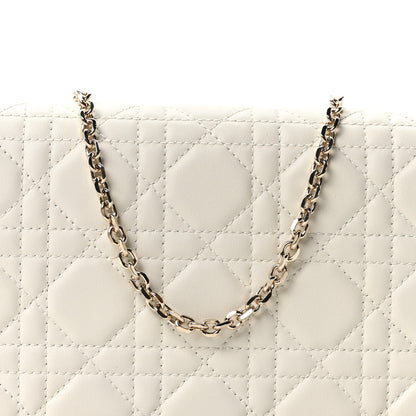 Christian Dior Lambskin Cannage Lady Dior Pouch Latte 9 of 11