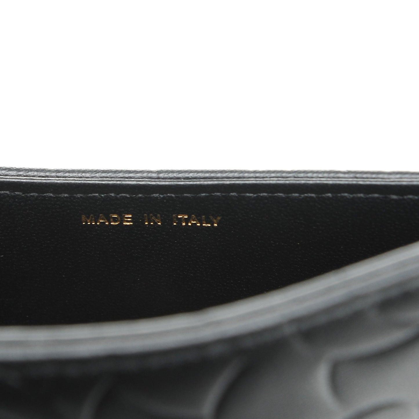 Lambskin Camellia Embossed iPad Case Black